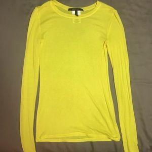 BCBG Long Sleeve Sheer Ter
