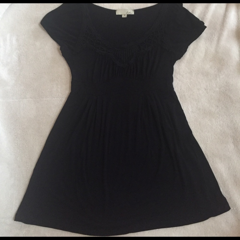 Lush Black Lace Babydoll Shirt