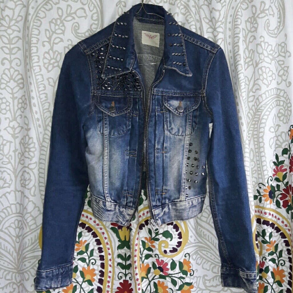 Studded denim jacket