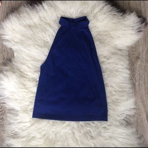 Blue halter top