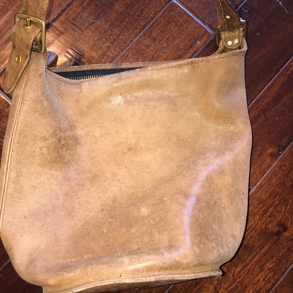 Vintage Coach Leather bucket tote