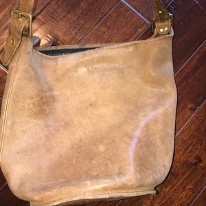 Vintage Coach Leather bucket tote