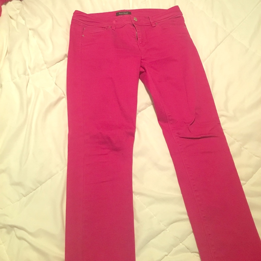 White House Black Market Magenta Skinny Jeans