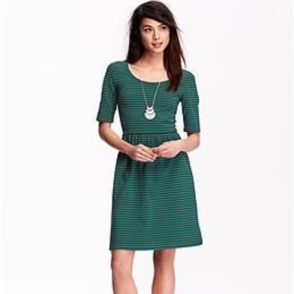 Old Navy fit and flare striped dress