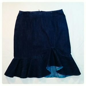 Leifsdottir 'Lana' Denim Ruffle Skirt