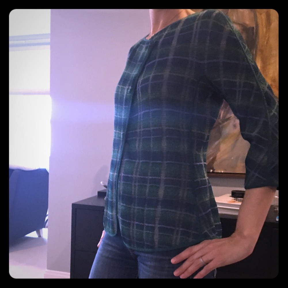 Giorgio Armani Blue/Green Sweater-Jacket