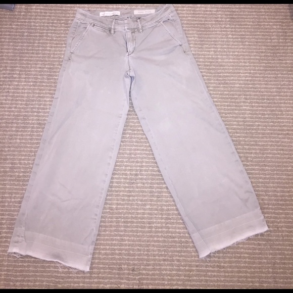 cream flare cropped pants - Anthroplogie - Picture 1 of 4