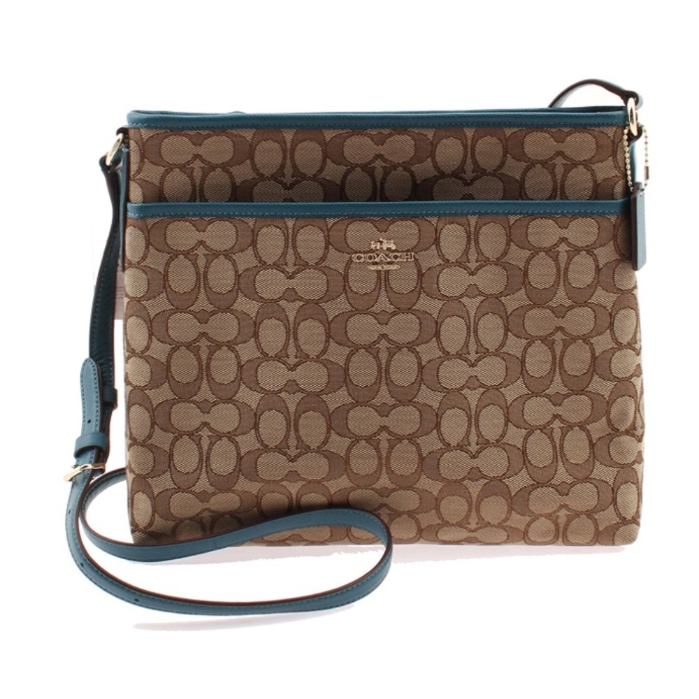 COACH Signature Atlantic Blue Cross Body Bag NWT