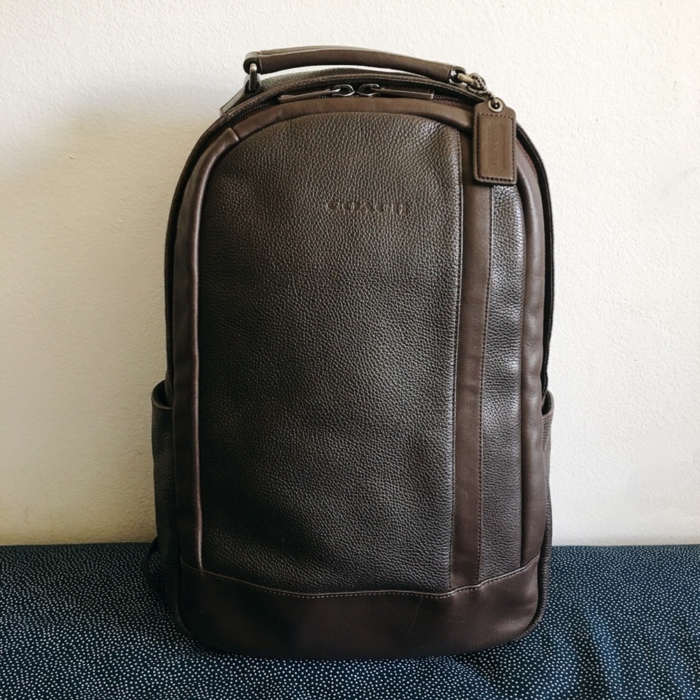 🚩 SOLD Coach Men's Mahogany Leather Backpack