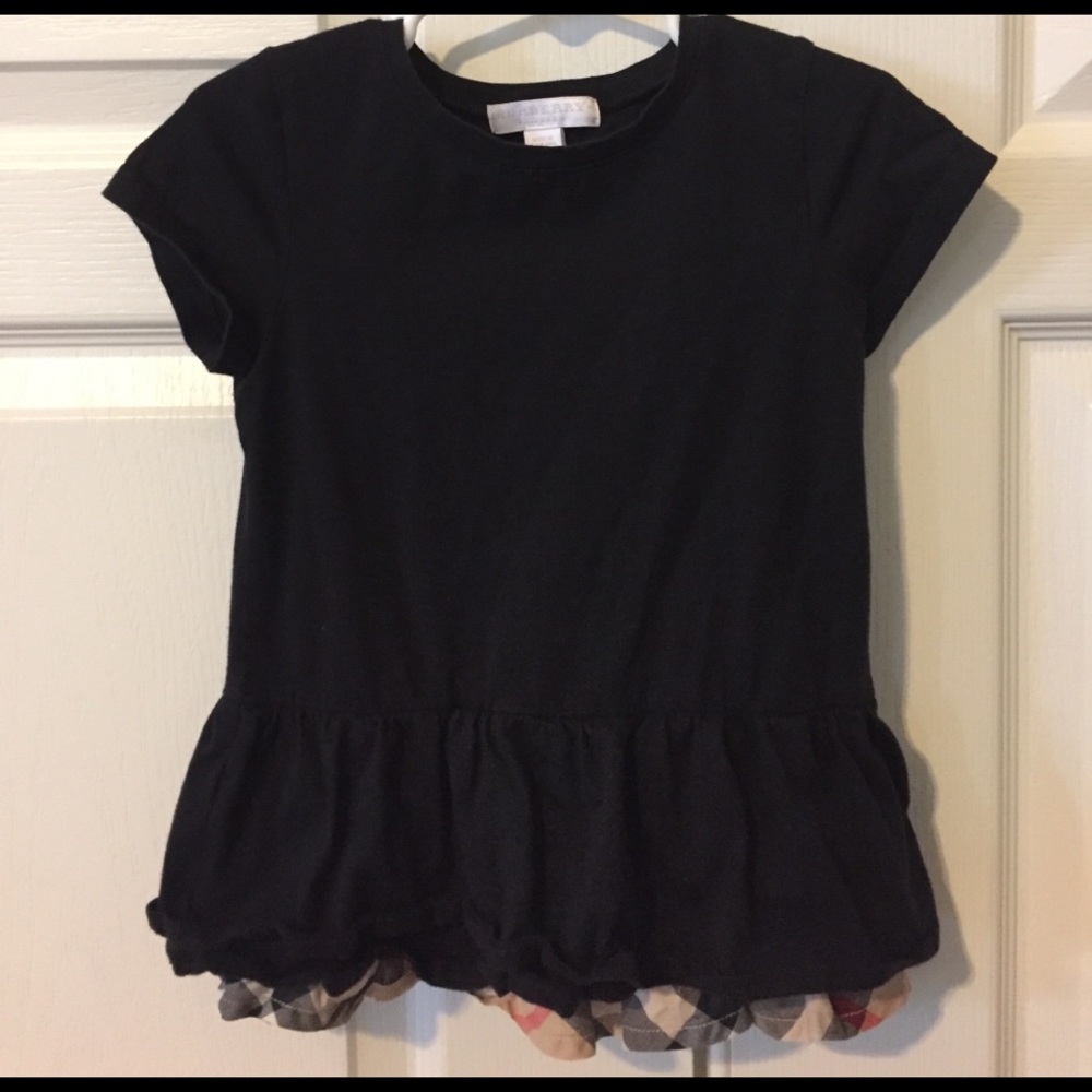 Burberry Girl's Ruffle Hem Shirt