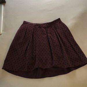 Madewell high low polka dot skirt