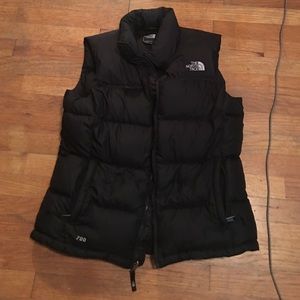 North Face Black Puffer Vest Sz Large