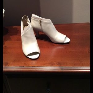 Open toe leather bootie - new without tags.