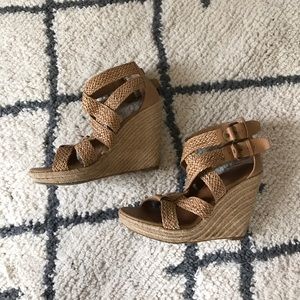 Dolce Vita Tan Braided Wedges Sz 7