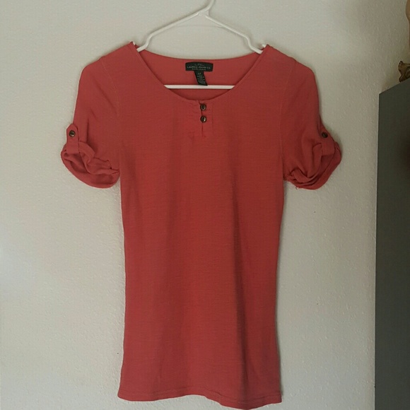 Lauren Ralph Lauren Tops - RALPH LAUREN Short Sleeve Tee Coral Womens Small