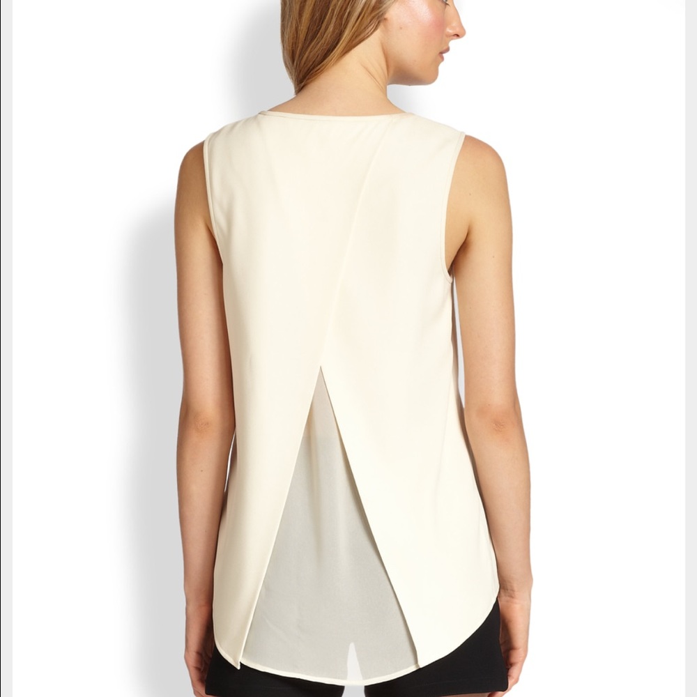Rag & Bone Chiffon Crossover Back Top
