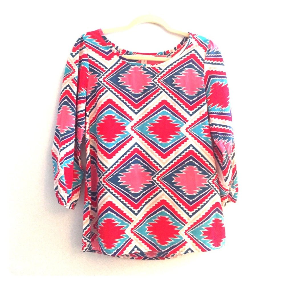 Miami Geometric Print Blouse