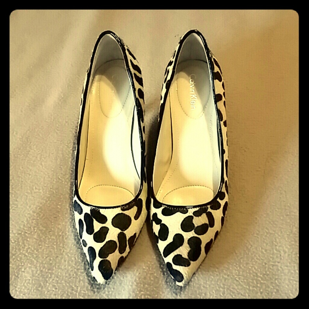 Calvin Klein leopard pumps - size 6.5
