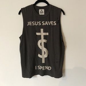 UNIF original Jesus Saves muscle tank. XS