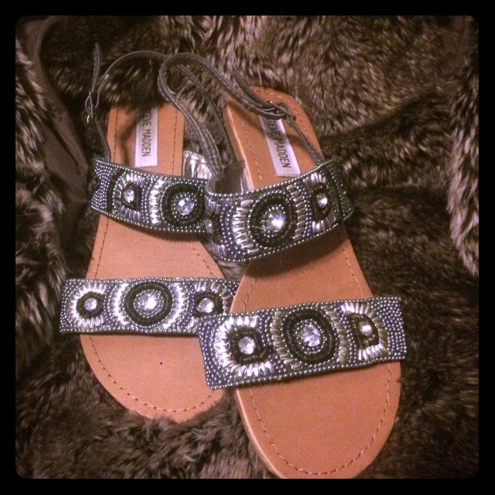 Steve Madden jeweled sandals size 8