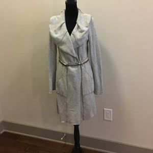 ANTHROPOLOGIE BEADED WAIST SWEATER COAT BY TINY