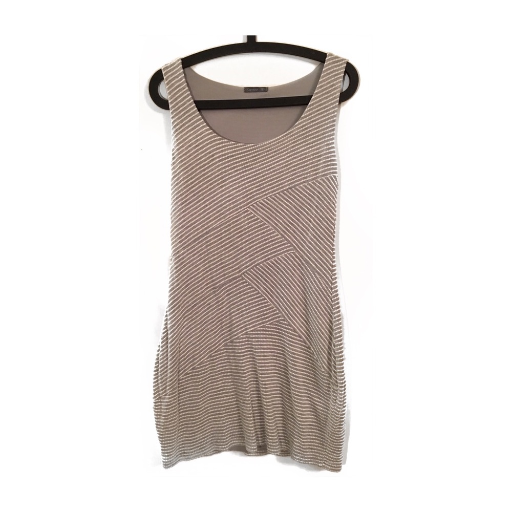 Gray and White Dress