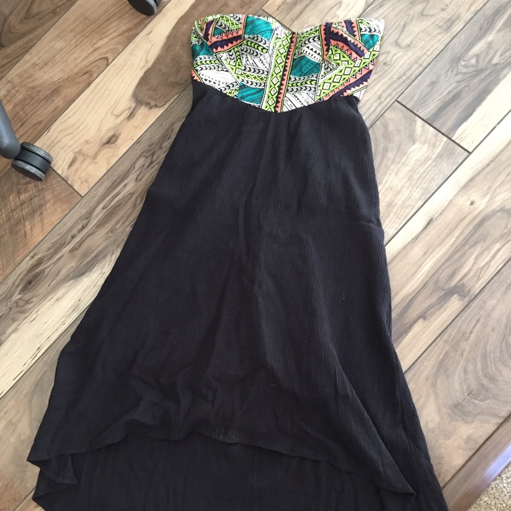 BILLABONG • High-low strapless dress