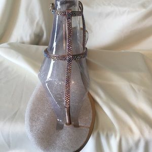 I•N•C Sparkle T-Strap Sandals - Dune
