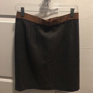 Loft charcoal gray skirt