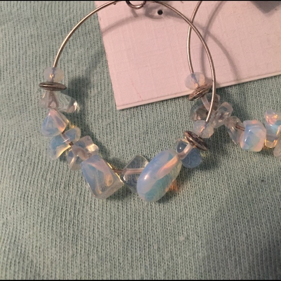 BRAND NEW Neiman Marcus crystal hoops - Picture 2 of 2