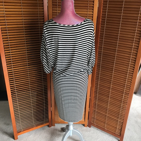 ‼️SOLD‼️ Striped Drawstring Dress - Picture 2 of 4
