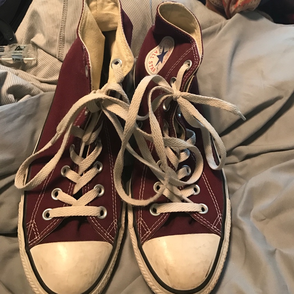 Authentic Converse All-Star high tops.