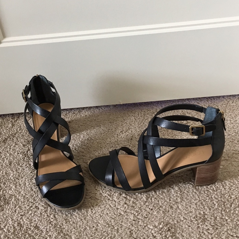 Barely-worn Black Franco Sarto Heels -- 11