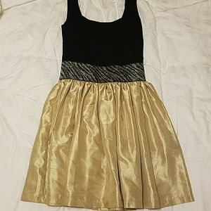 Black and gold dress