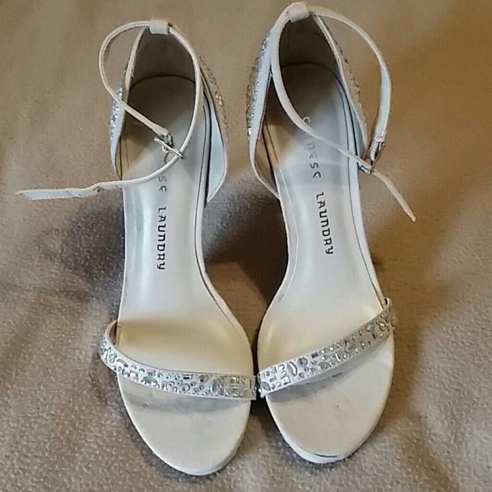 Chinese Laundry Heels w/ irridescent stones