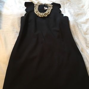 Scalloped Little Black Dress