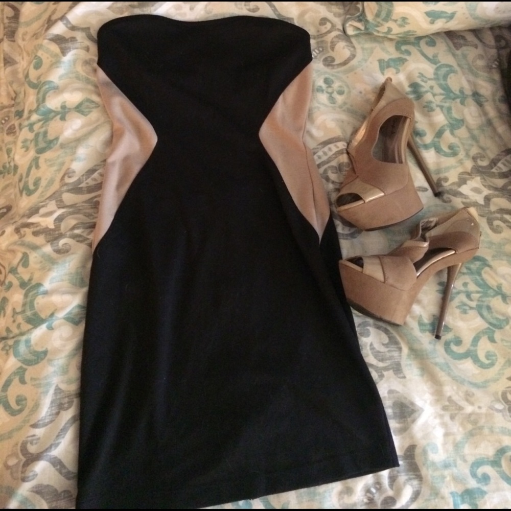 Black and nude party dress😍