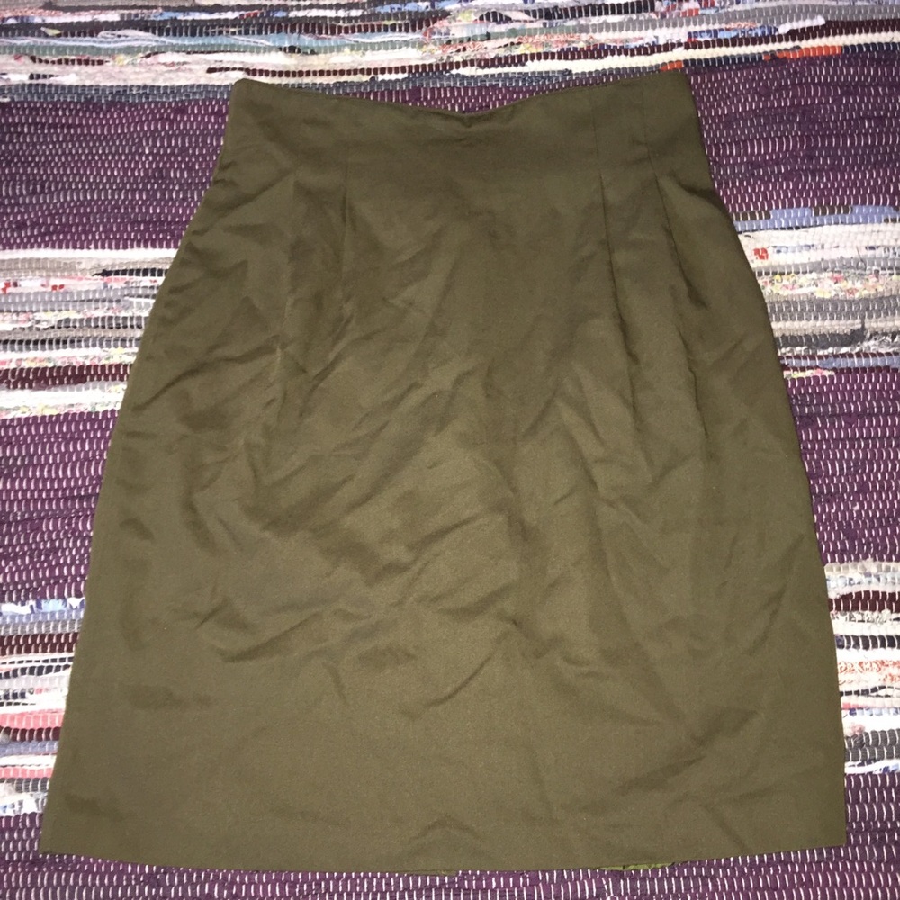 Army Green Pencil Skirt