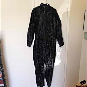 shiny nylon jumpsuit
