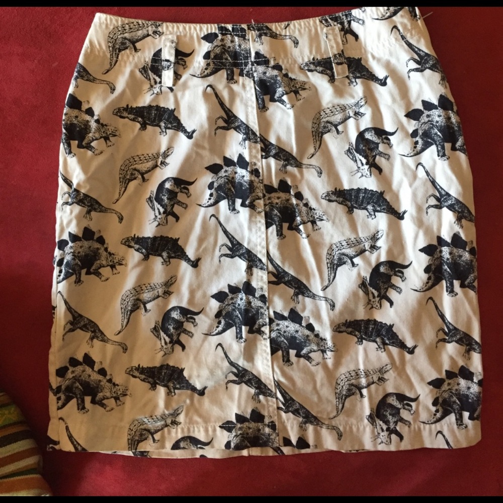 Black and white dinosaur print pencil skirt