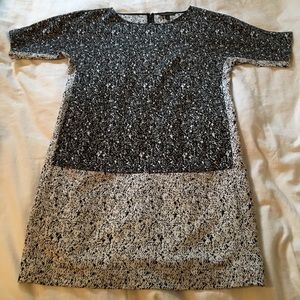 Banana Republic black and white speckled dress