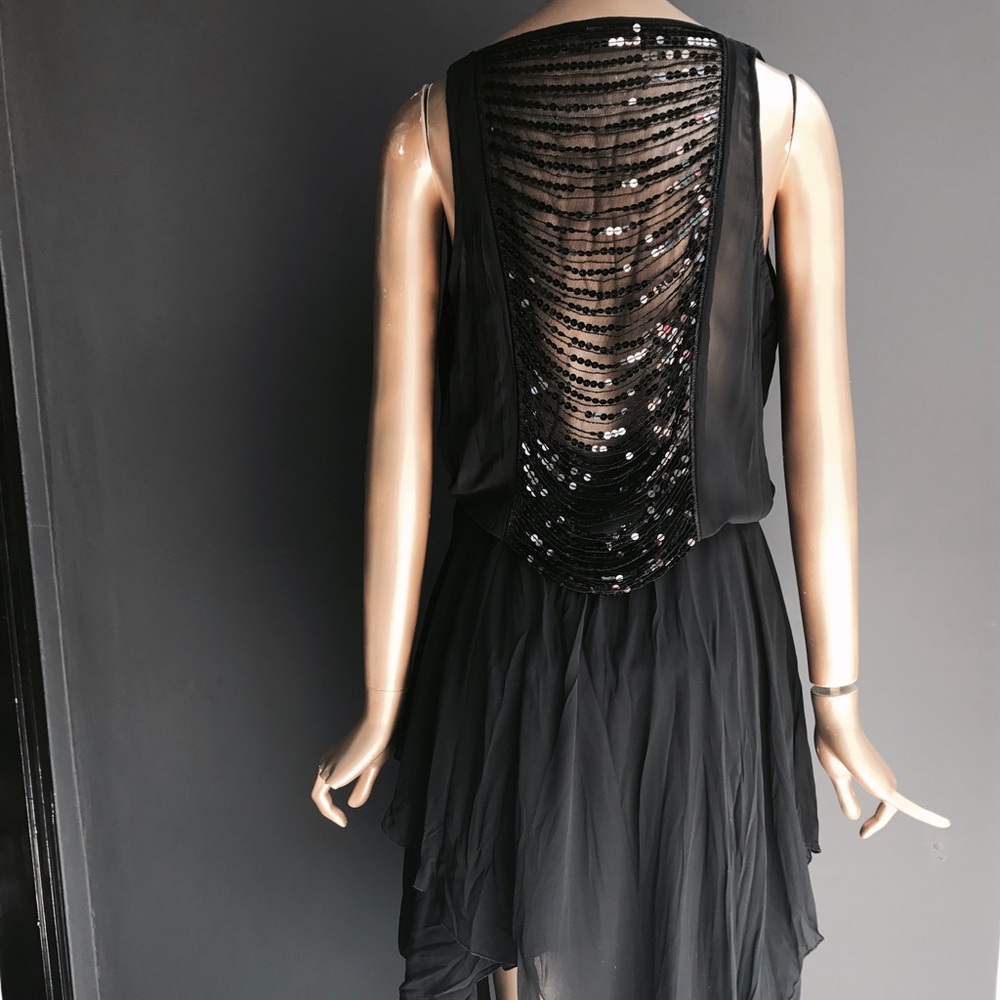 Black formal Charleston inspired dress.