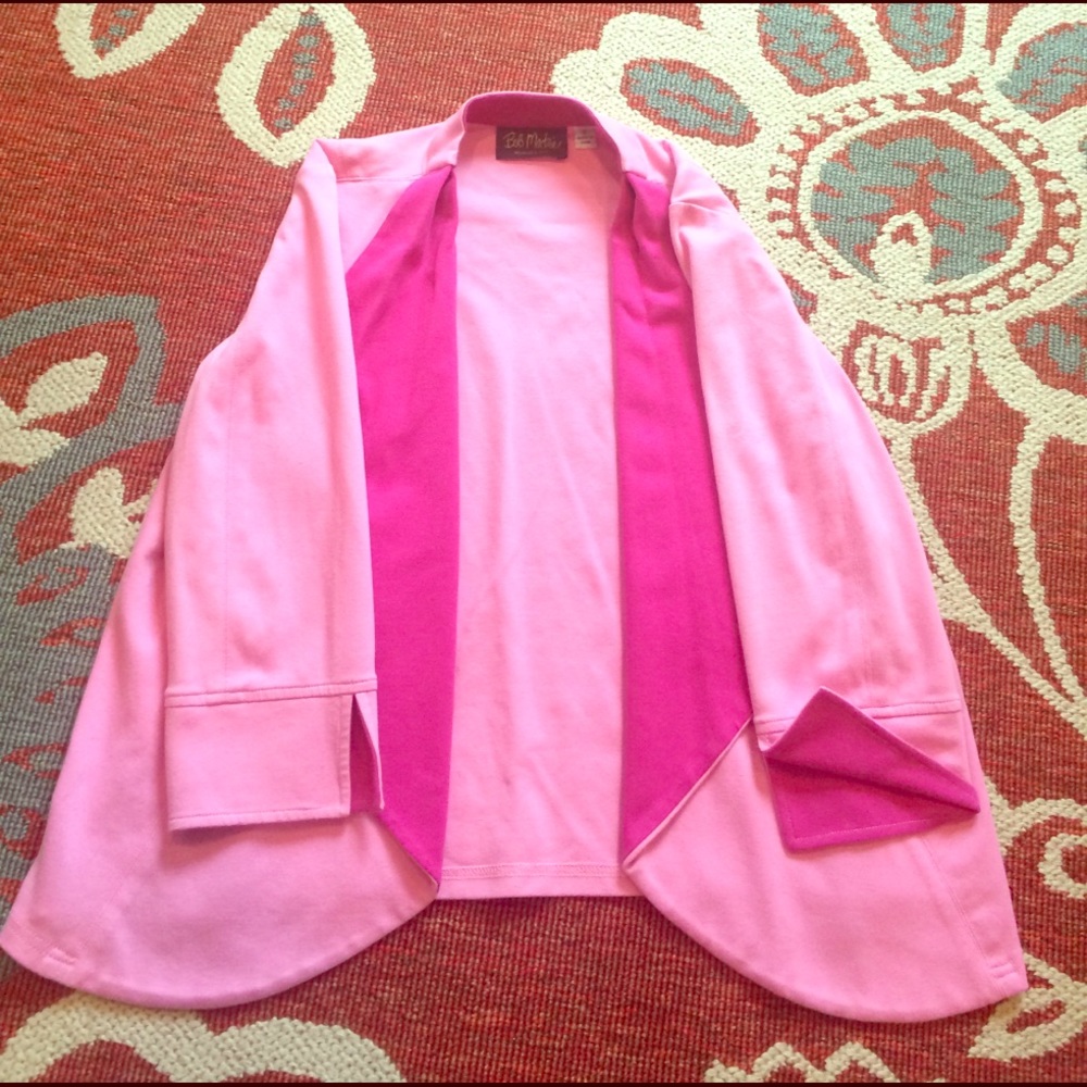 Pink blazer cardigan mix