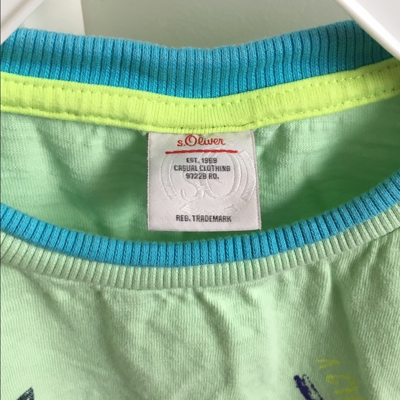 Boys, S. Oliver, Tee Shirt,  size 6, Green - Picture 2 of 2