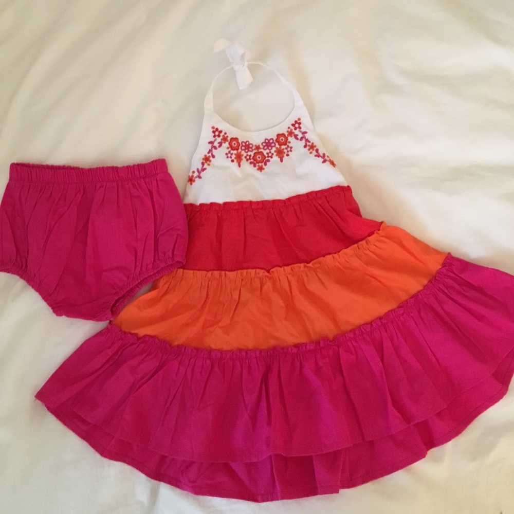 Halter summer dress with matching bloomers.
