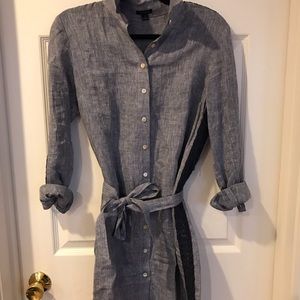 CHAMBRAY ANN TAYLOR DRESS, LINEN-LIKE
