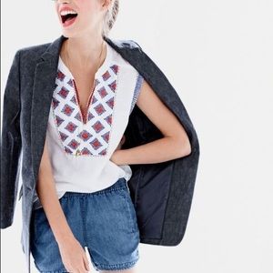 drapey chambray pull on short