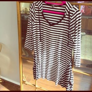 Hooded Long Sleeved Tshirt Tunic