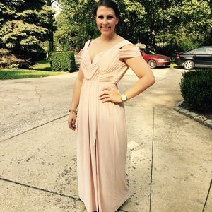 Blush Cold-Shoulder ASOS Gown