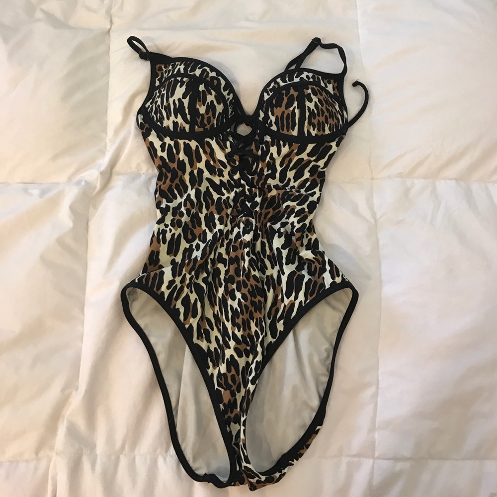 Cheetah print swimsuit